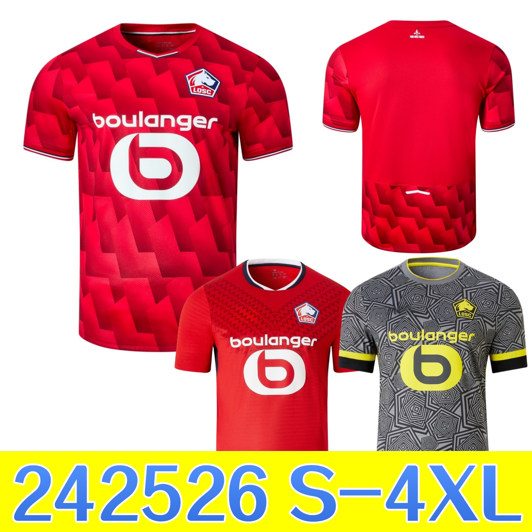 24 25 LOSC Lille soccer jerseys UMTITI White CABELLA J DAVID YAZICI OUNAS football shirt 2024 2025 Lille Olympique M.BAYO maillot Adult Kids Kit Equipment ZHEGROVA