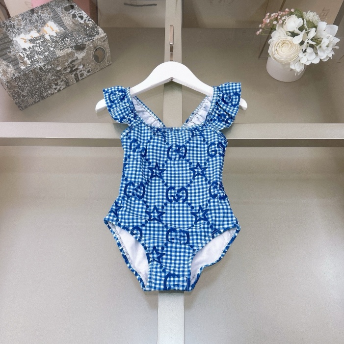 Designer fashion children's totem print one-piece swimsuit, designer baby and children's letter vest swimsuit, girls' holiday SPA beach size 80cm-150cm A15