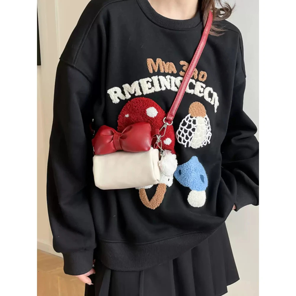 Cute Mini Crossbody Bag for Women Female Casual Bow Zipper Single Shoulder Bags Lipstick Purse Delicate Handbags 250605