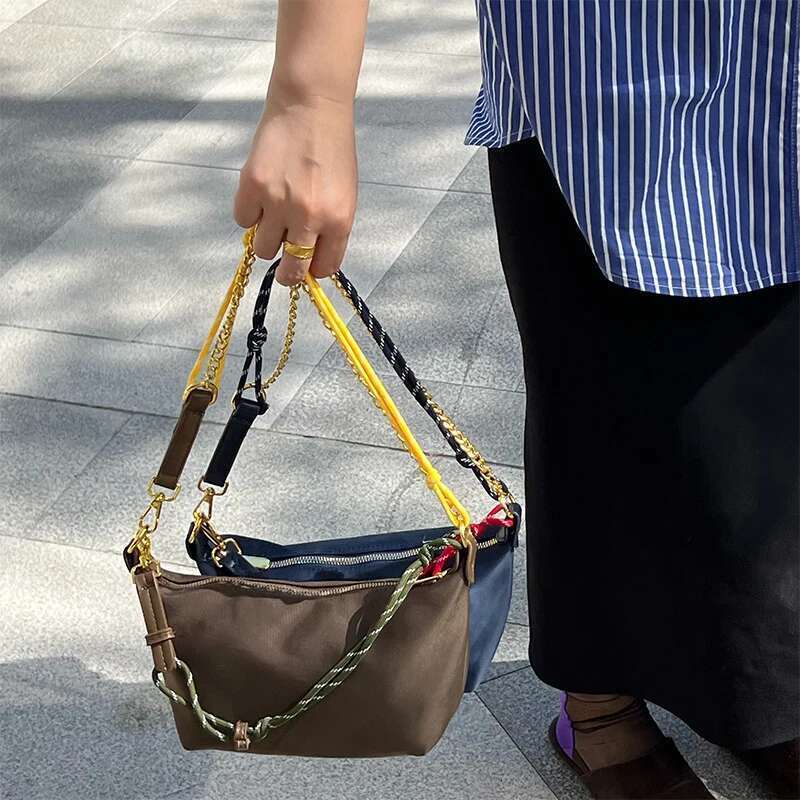 Brand Handbags Contrast Color Surf Rope Shoulder Messenger New Large Capacity High Quality Underarm Bag Women's Bags