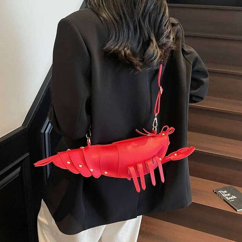 Crossbody For Personality Lobster Design Fun Creative Handbag Women Purse Cute Lady Girls Animal Toy Mobile Phone Bag