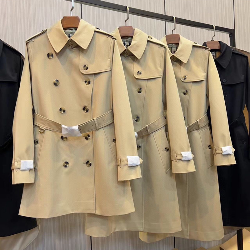 long coat women trench coat women designer jacket women business classic long windbreaker classic style UK size 4-12 Wholesale