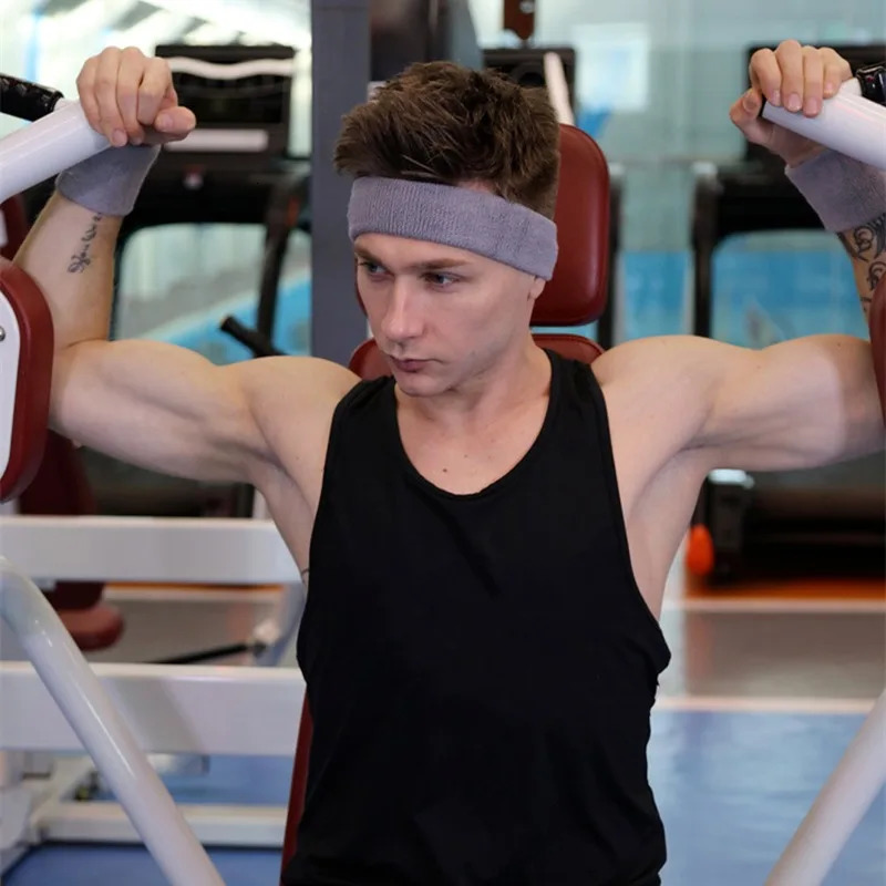 Unisex Sport Sweatband Headband for Men Women Unisex Yoga Hairband Gym Stretch Head Bands Strong Elastic Fitness Basketball Band 250529