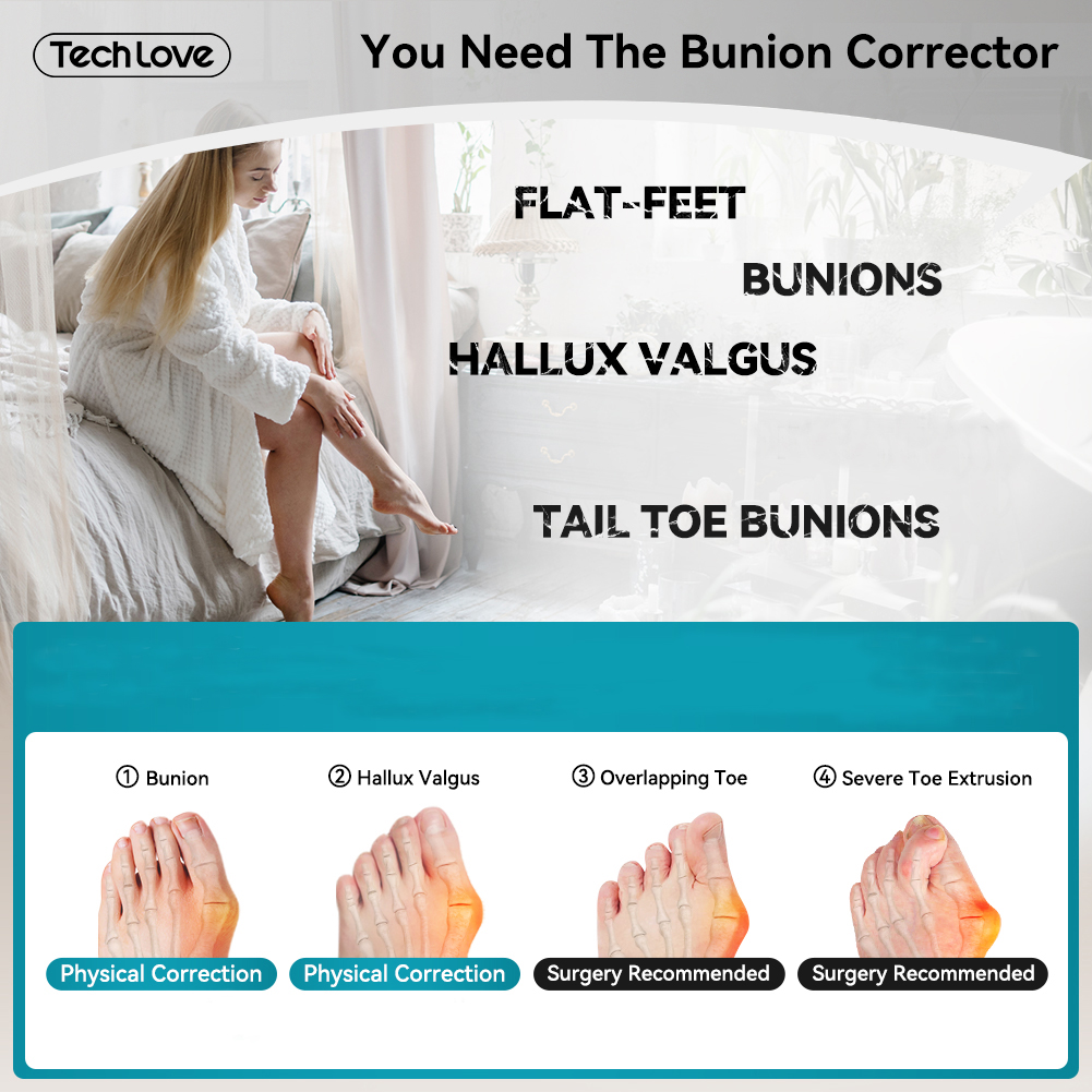 1 Pair Bunion Corrector for Women & Men, Orthopedic Bunion Splint for Hallux Valgus Pain Relief, Big Toe Separator, Adjustable Comfortable Hammer Toe 