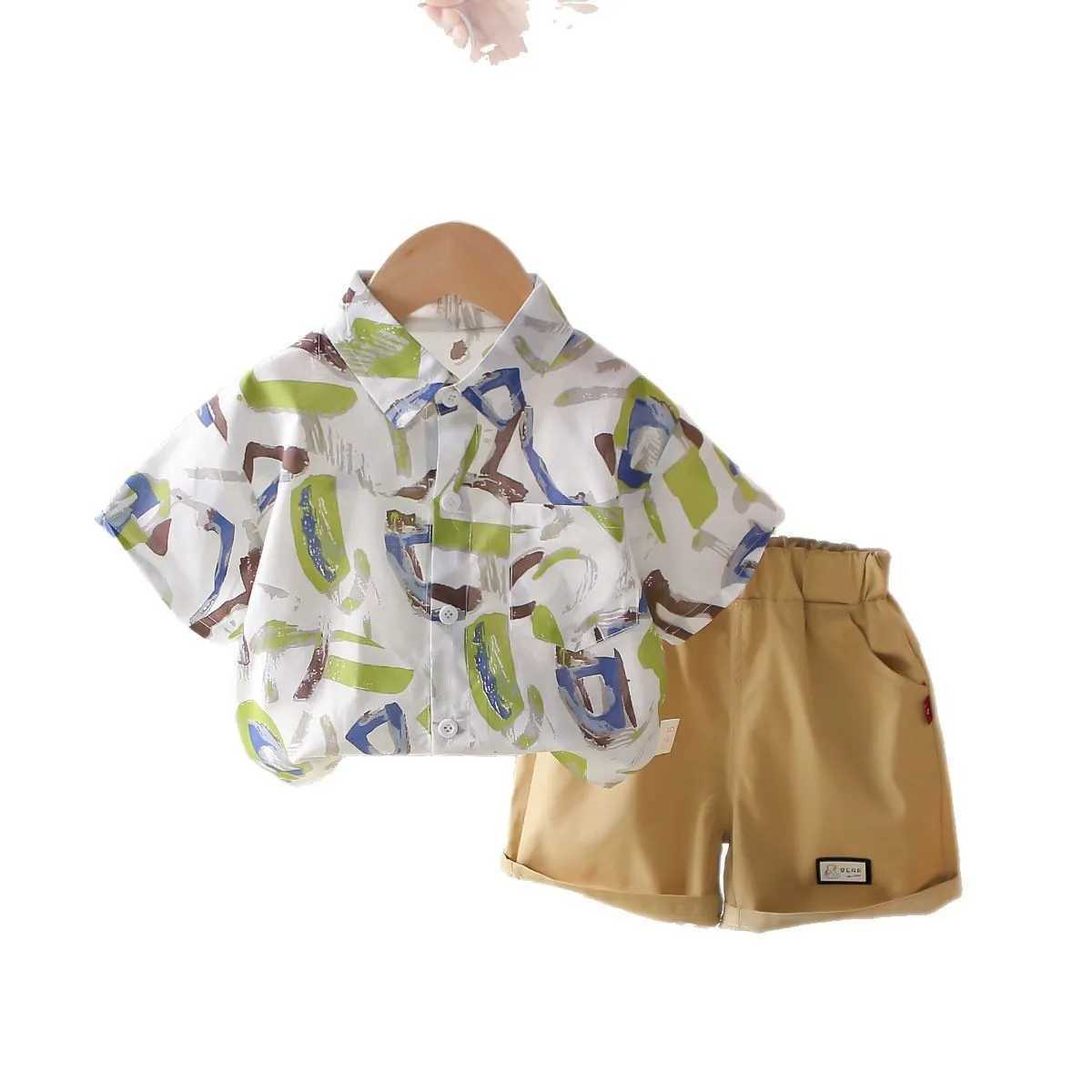 Boys Clothing Sets Summer 2025 Children Fashion Shirts Shorts 2pcs Party Suit For Baby Casual Outfits Kids Short Tracksuits 4 5Y R250606