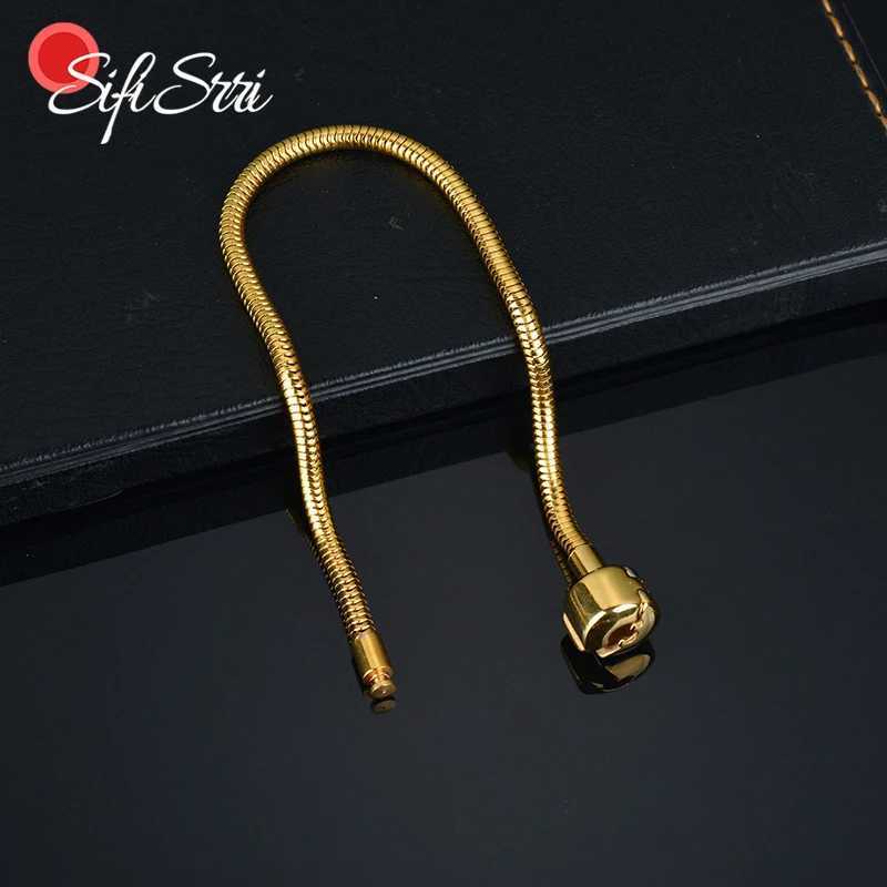 Sifisrri Fashion Stretch Bracelet for Women Stainless Steel Elasticity Link Chain Gold Color Friend Birthday Party Jewelry Gift W250606