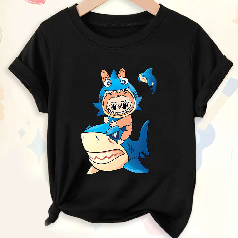 Labubu Summer Labubu Anime Merchandise Short Sleeve Unisex Two-Dimensional Trendy T-Shirt Casual Versatile Top labubu doll