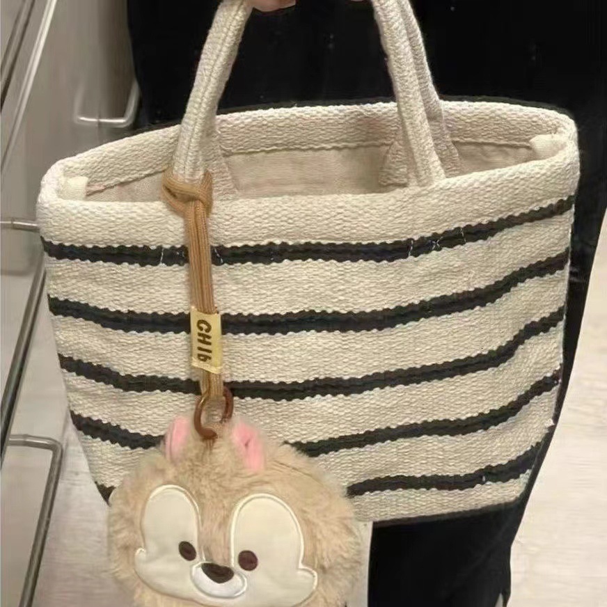 Top Brand High Quality New Style Handwoven Small Tote Bag Handheld Bag Lunch Bag for Women New Fashion Versatile Cotton Bag New Free Delivery Designer