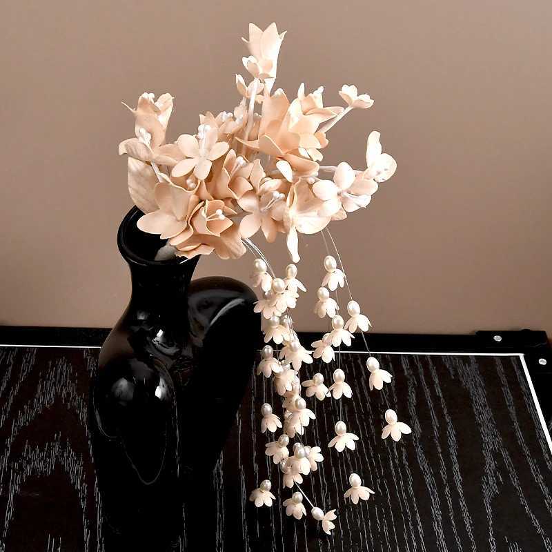 Flower Hair Barrettes Bridal Wedding Tiara Flower Pearl Tassel Hairpin Wedding Hair Accessories Z250605