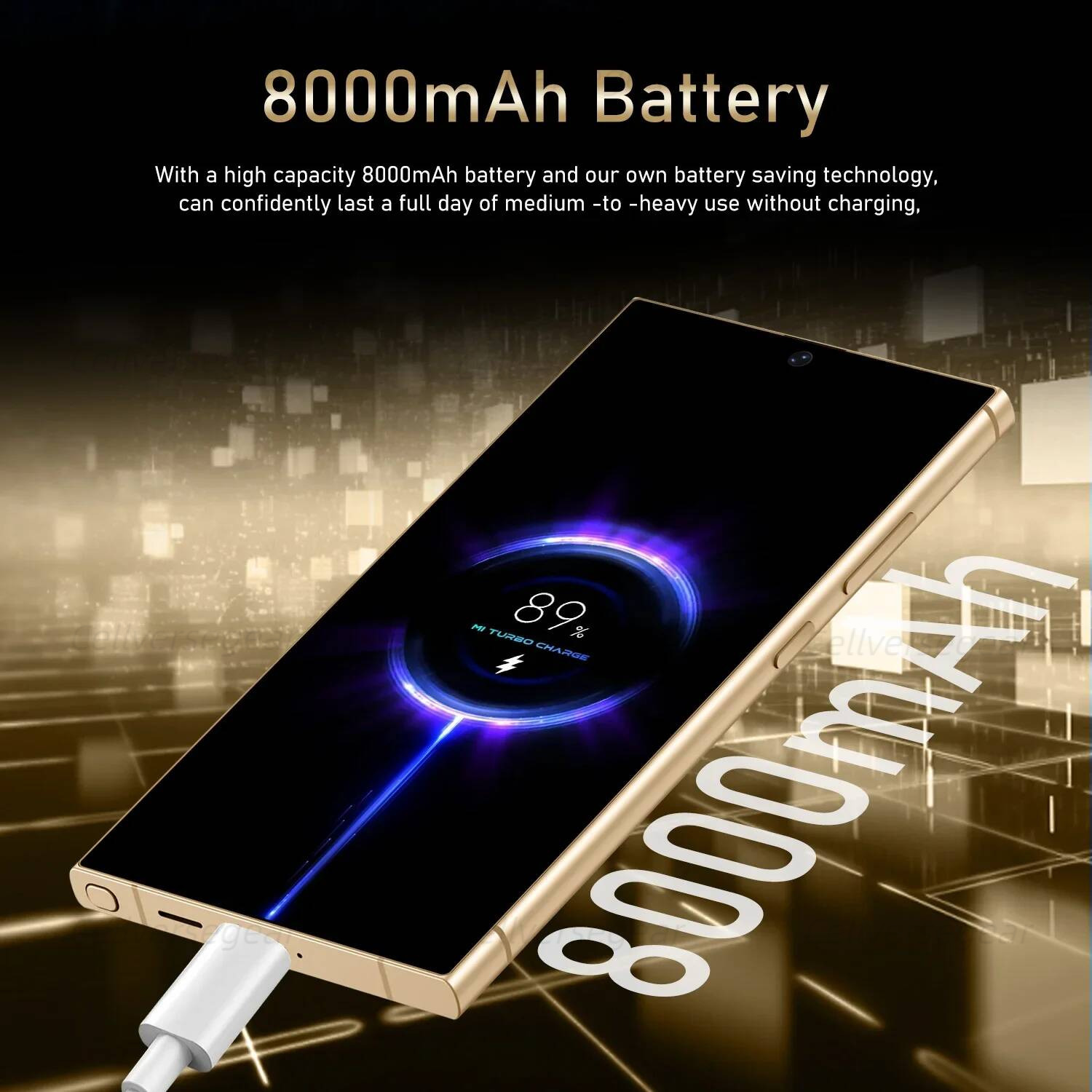 2025 Version S25 Uitra Global Phone, Enjoy The Ultimate Experience 16Gb+1T Space, 5G Smartphone 7.3 Inch Large Scr