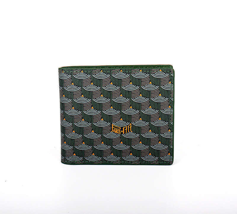 Faure le Page Genuine Leather Holder Fish Scale Pattern Card Case Classic Coin Purse Printed Wallet