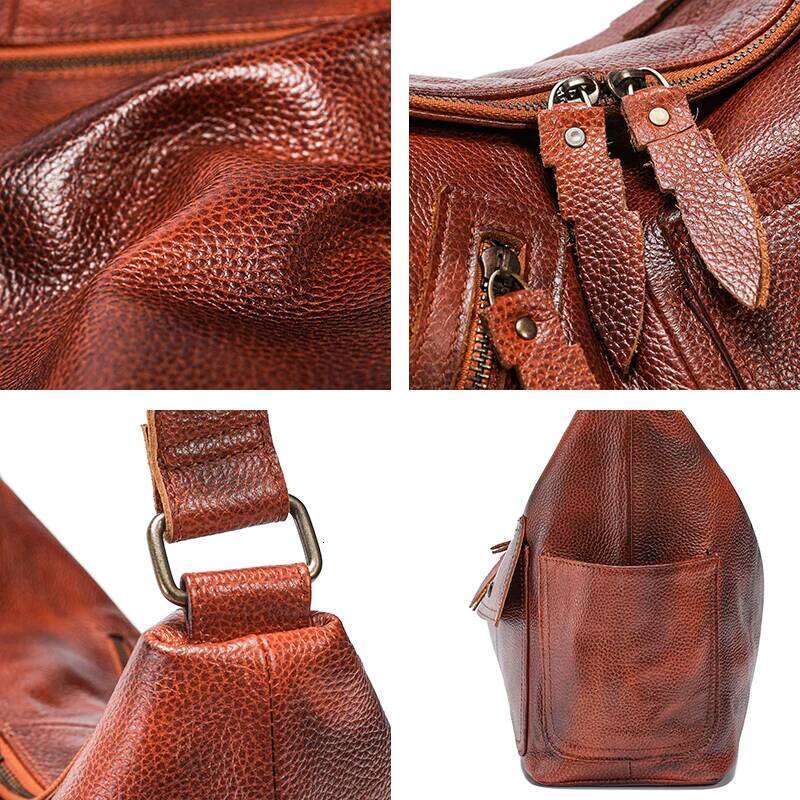 Designer Bags 2025 Cow Genuine Leather Shoulder Bag Ladies Casual Soft Cowhide Retro Handbags Female Fashion Design Crossbody Bags Luxury Bag