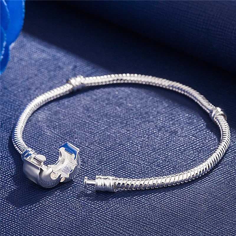 Handmade Original Fine Jewelry 925 Sterling Silver Charm Bracelet Soft and Smooth Snake Bone Bracelet for Women W250606