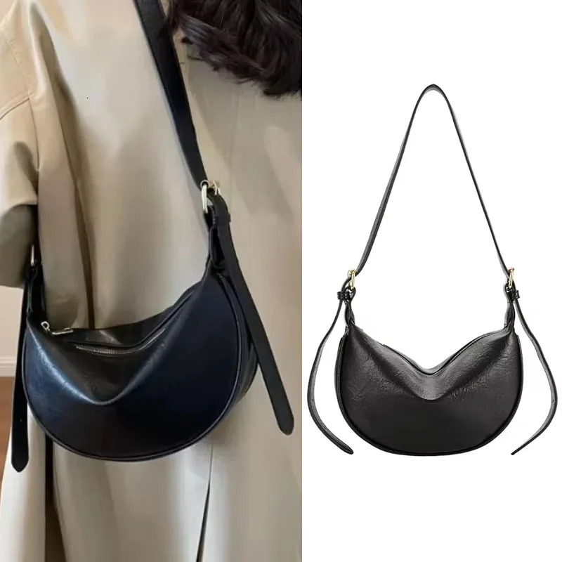 Women Crossbody Bags Large Capacity Handbags Vintage SacBag Travel Hobos Solid Soft Shoulder Bags Female Casual 250605