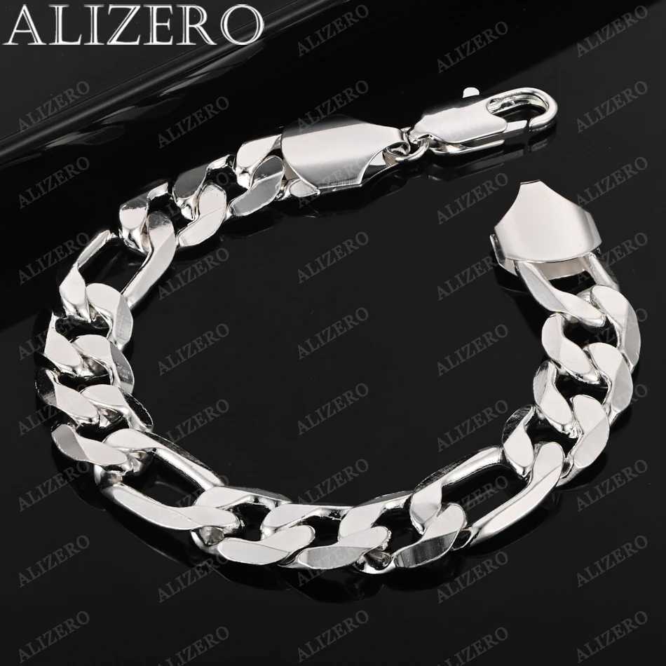 ALIZERO 925 Sterling Silver Bracelet 4/6/8/10/12mm Chain Bracelets For Men Women Fashion Party Fine Jewelry Wholesale W250606