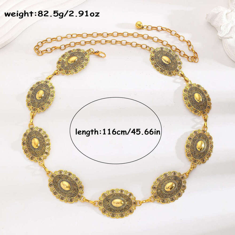 Accessories Bohemian Style Gold Waist for Women Turquoise Alloy Pants Chain