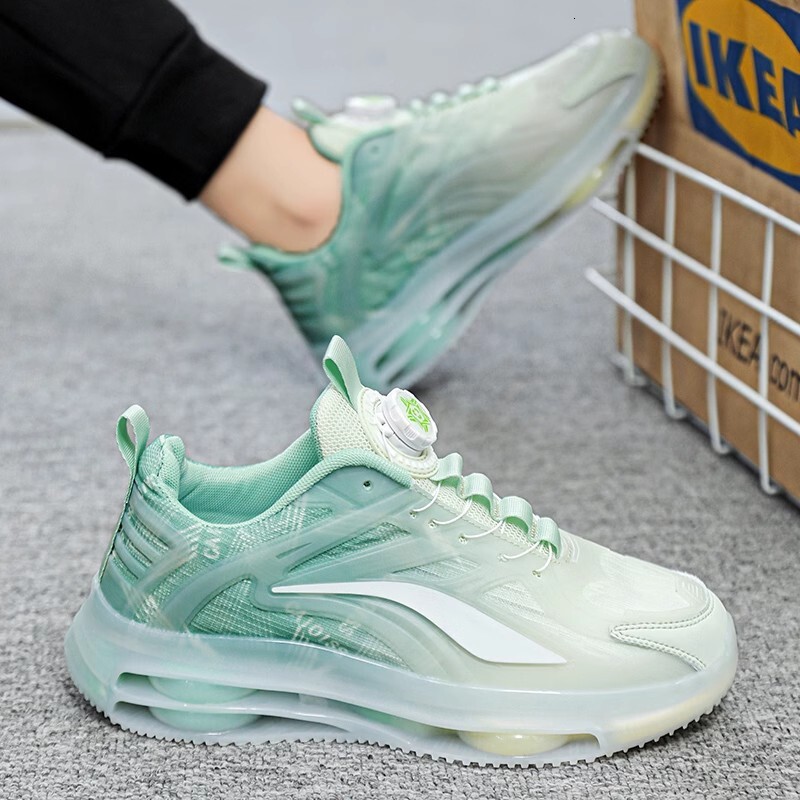 Men's Spring Designer casual shoes Breathable Knob Style Mesh Sneakers Youth Air Cushion Shock Absorption Running Dad Shoes