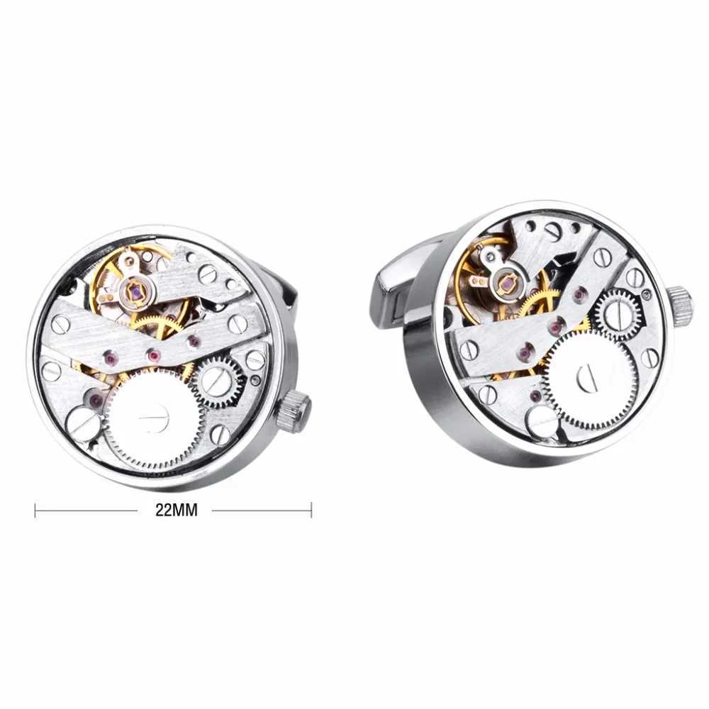 SAVOYSHI Brand Mechanical Watch Movement Cufflinks for Mens Shirt Cuff Functional Watch Mechanism Cuff Links Designer Jewelry W250606
