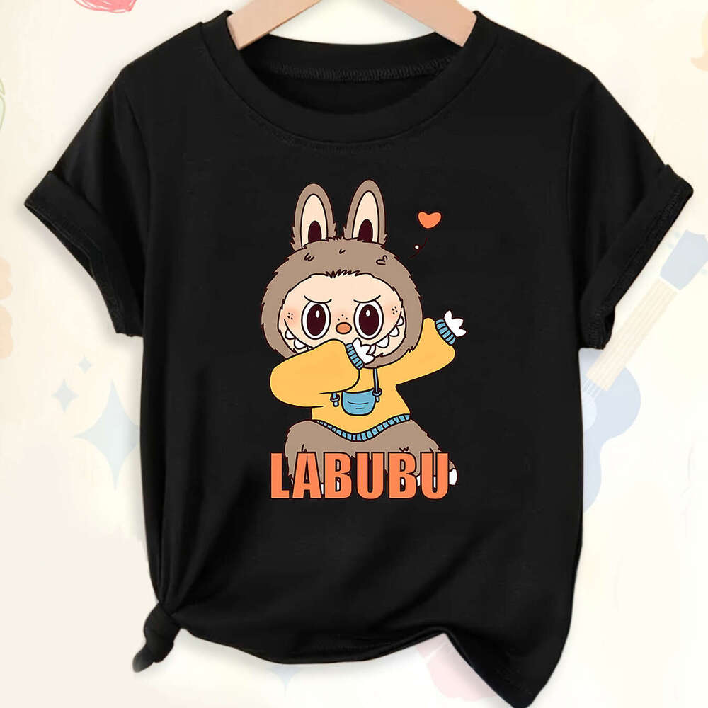 Labubu Summer Labubu Anime Merchandise Short Sleeve Unisex Two-Dimensional Trendy T-Shirt Casual Versatile Top labubu doll