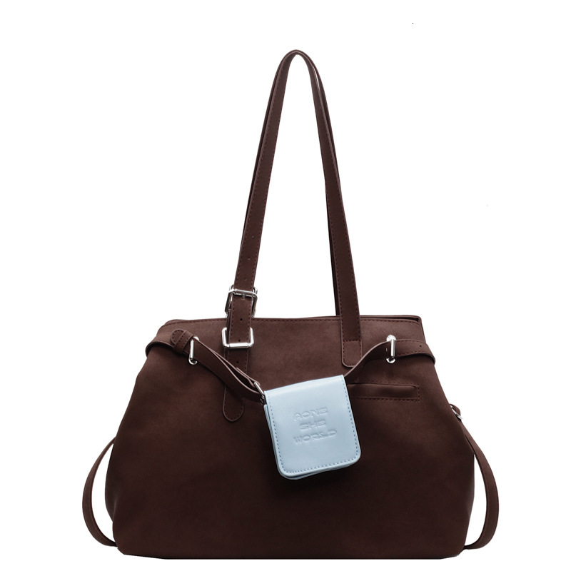 Free Shipping Brand Original Suede Brown Gallini Designer Handbag Multi-shape Modern Tote Bag For Women Large Luxurious Capacity Shoulder Crossbody Ba