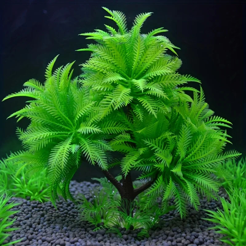 Fish tank landscaping aquarium decoration plastic coconut tree plant simulation seaweed ornaments 250604