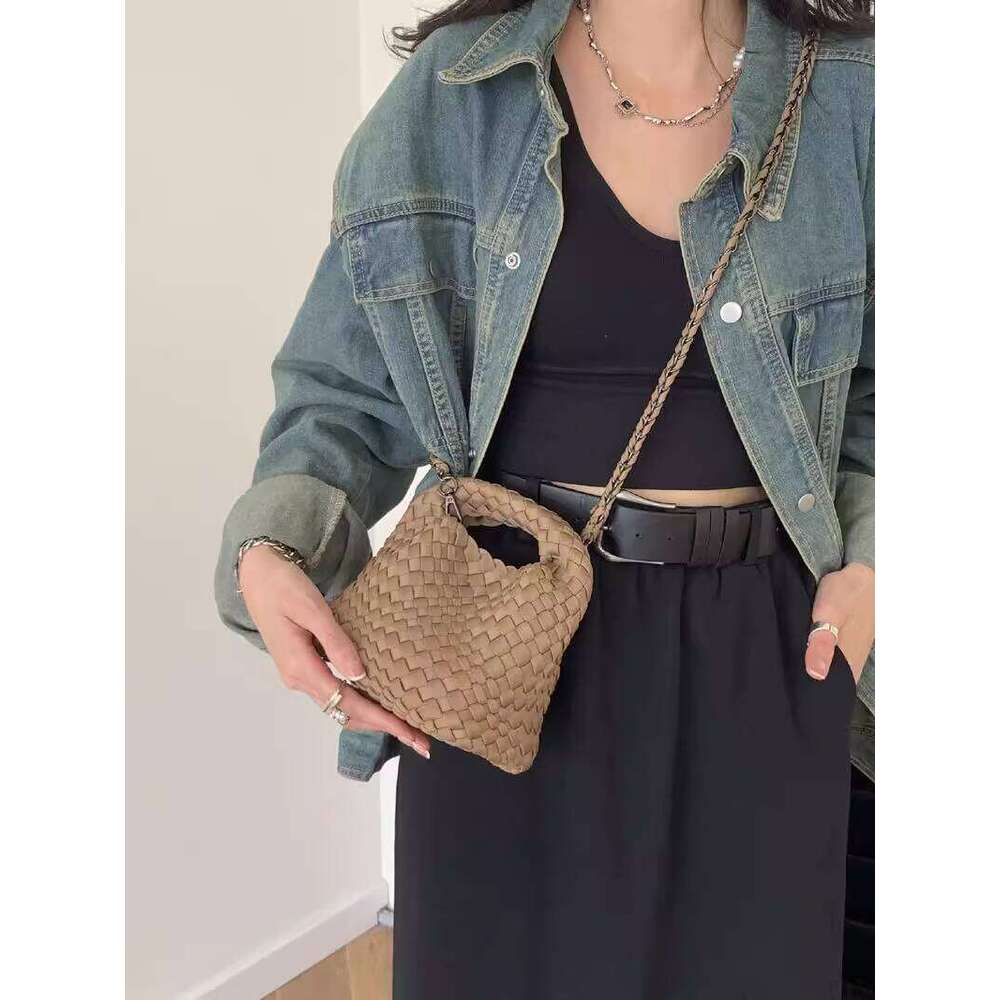 Nylon Fabric Niche Design Handwoven Mini Tote High end Basket Chain Crossbody Bag