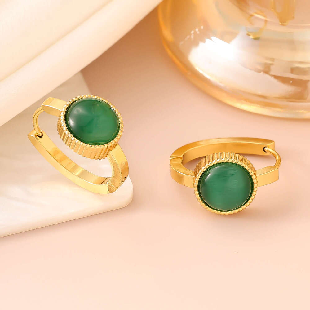 2025 New Hot-Selling Super Cool Round Stainless Steel Elegant and Stylish Fashion Earrings