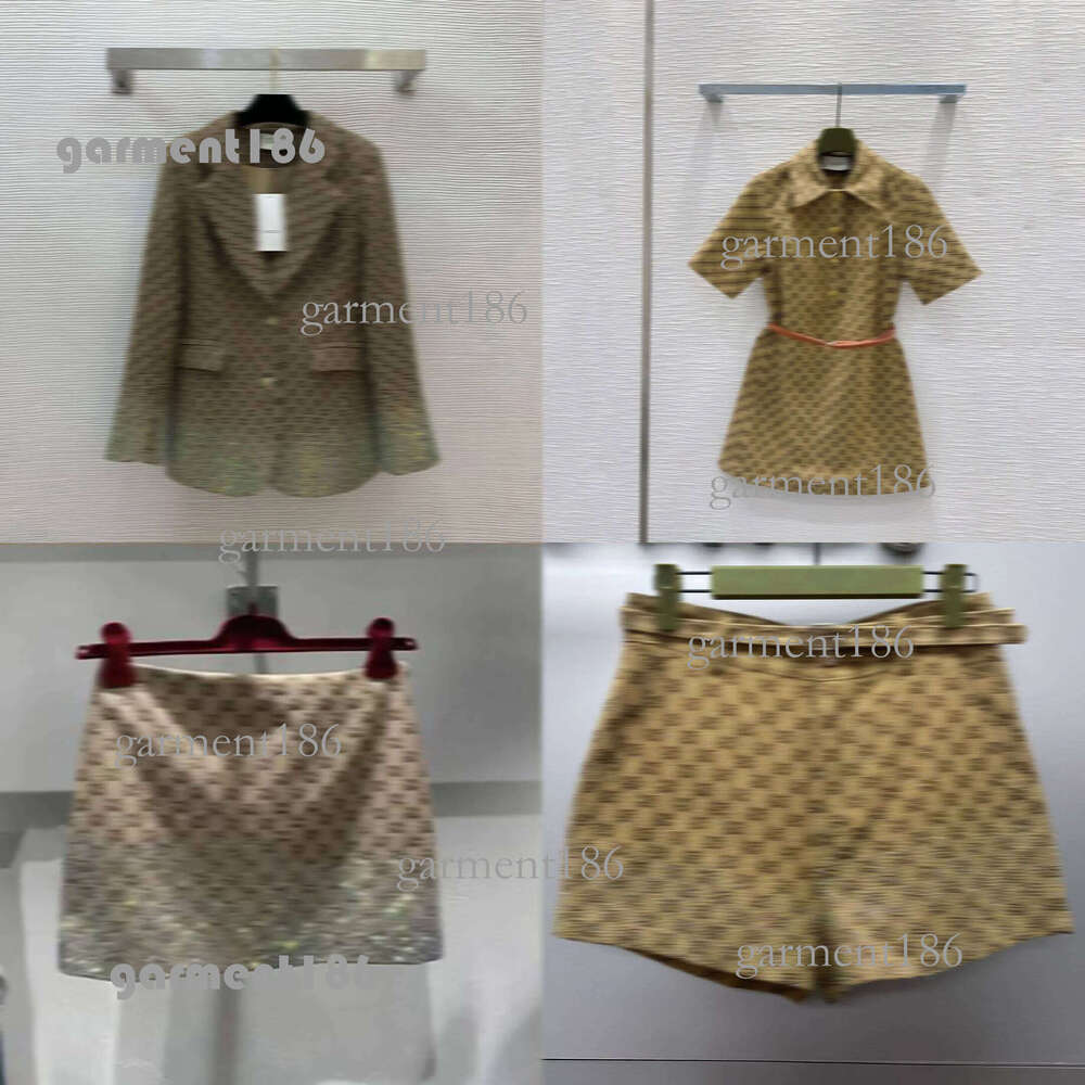 Designer Womens Two Piece Pants Blazer Women Full Letter Jacket Fashion Luxury Skirt Casual Slim Shorts With Belt Women b6