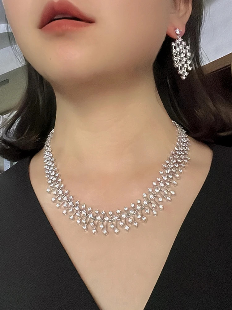 ASNORA Fashion CZ Bride Indian Jewelry Set for Women Water Drop Wedding Choker Necklace Girlfriend birthday Gifts X0520 250530