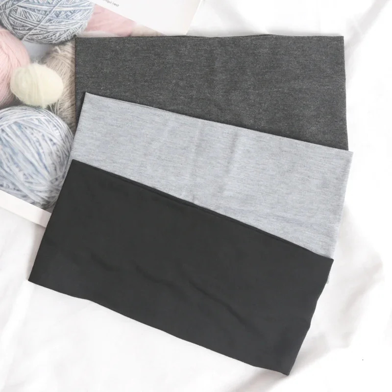 Korean Headband Running Solid Color Wide Elastic Hair Bands Women Men Sport Yoga Hairband Black Soft Wash Face Makeup Headwrap 250529