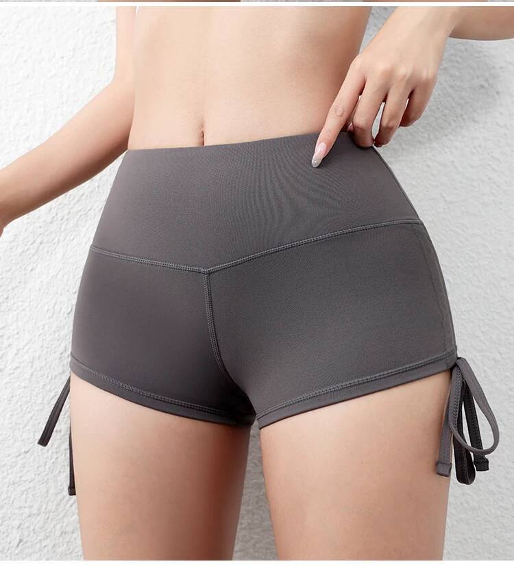 Ddmyoutdoor Fashion Fiess Wear Side Drawstring Bandage Yoga Women S High Waist Hip Lift Exercise Shorts Jogging Suit