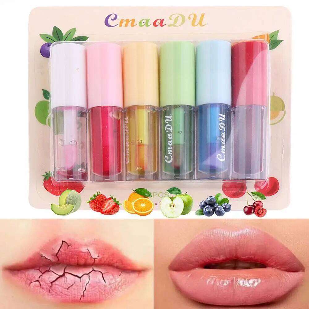 Fruit Flavored Discolored Balm Jelly Magic Color Changing Lipstick Girl Moisturizing Nourishing Lasting Lip Gloss Glaze Care free shipping