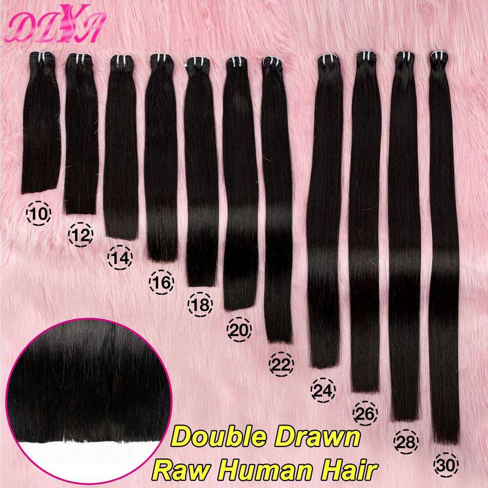 16A Veamese Double Drawn Bone Straight 13x4 Frontal 100% Raw Human Hair Bundles with 2x6/5x5 HD Lace Closure