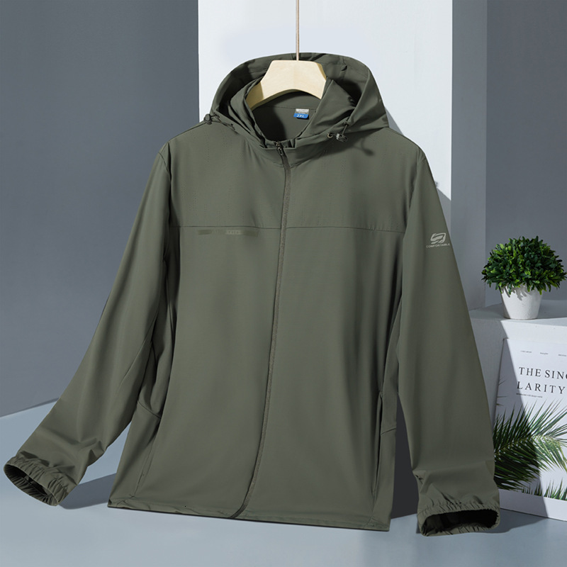 Ddmyoutdoor New Outdoor Sun Protection Clothing For Men Made Of Raw Silk And Ice Silk Women Standing Collar Detachable Hat Outerwear Sports Jogging Su