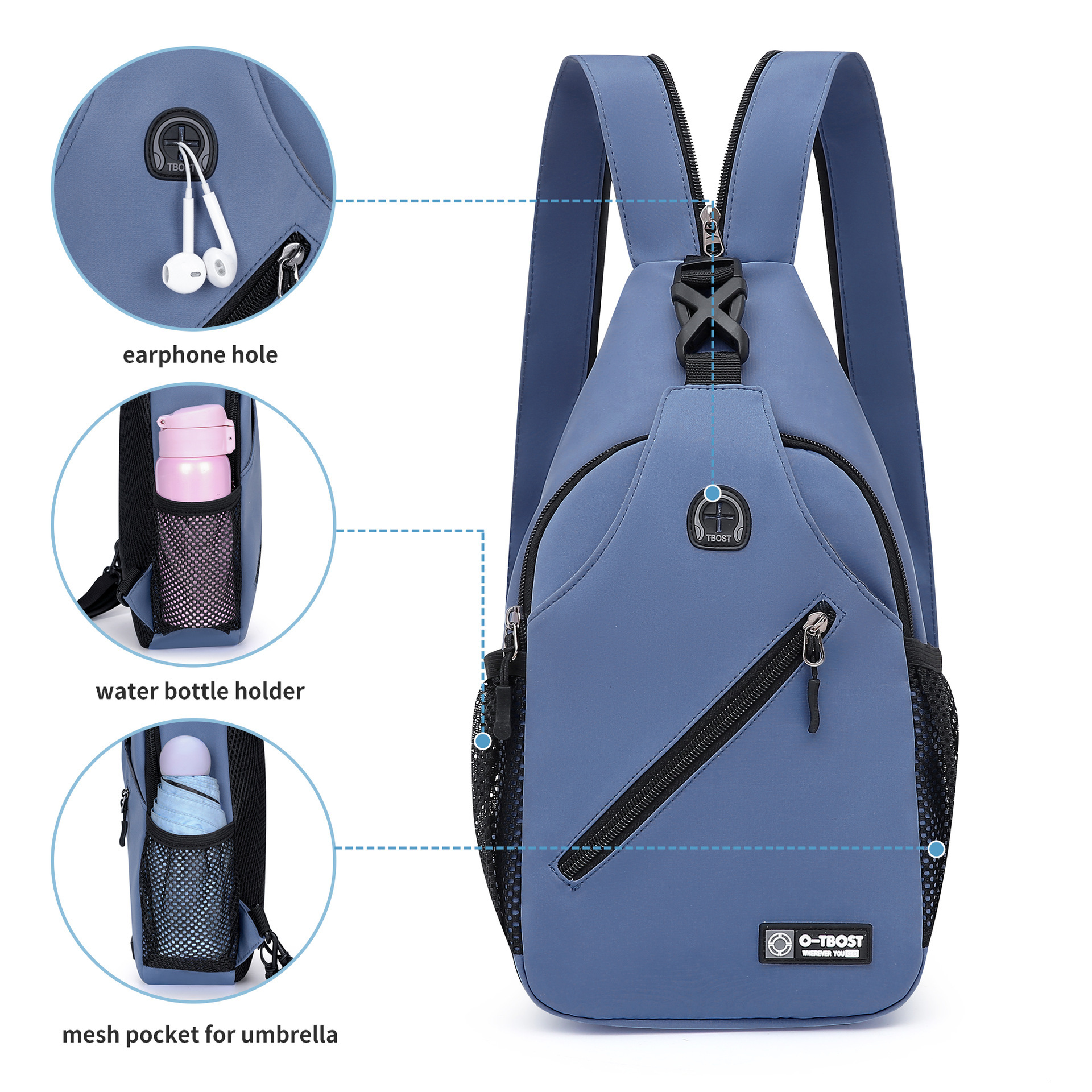 Cross border trend trend men s chest bag new fashionable multifunctional backpack designer men s waterproof large capacity crossbody bagmen
