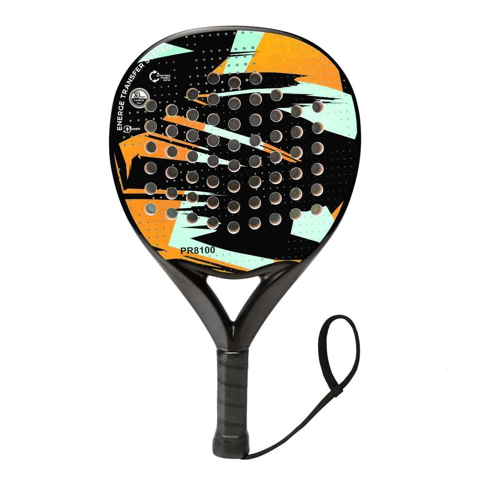 Racket Carbon Fiber Surface with EVA Memory Flex Foam Core Lightweight Padel Racquet