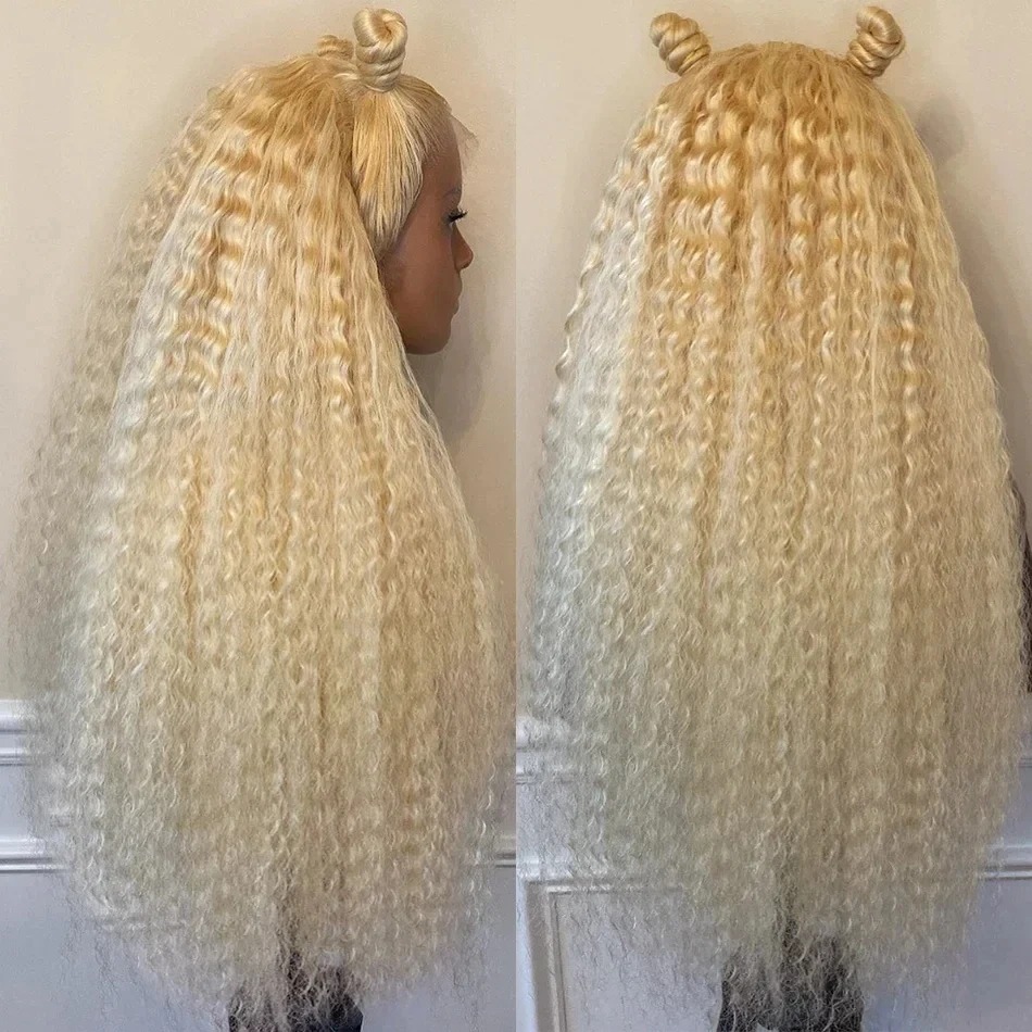 250 Density 613 Blonde 13x6 Lace Front Human Hair Wigs Loose Deep Wave 40 Inch 13x6 Curly Lace Frontal Wig Brazilian For Women Synthetic Wigs