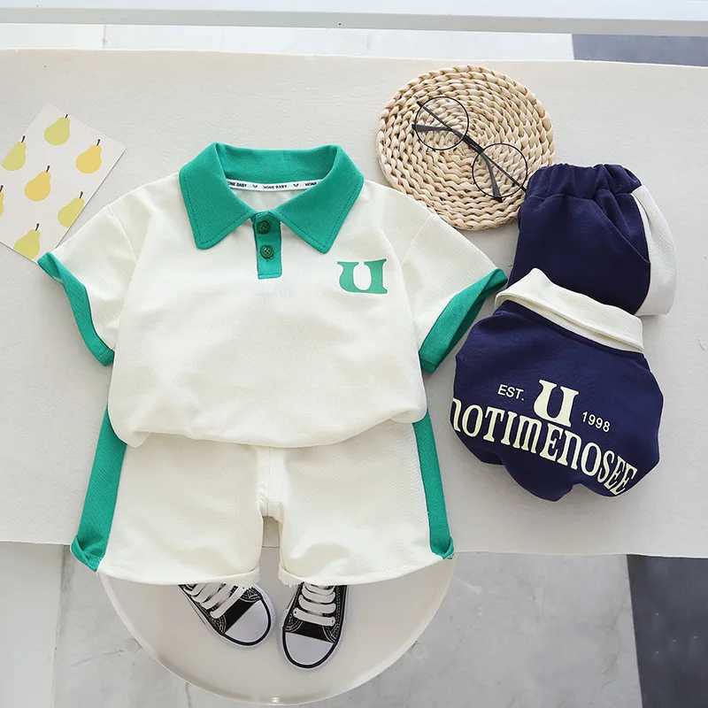 New Baby Clothes Suit Summer Boys T-Shirt Shorts 2Pcs/Set Kids Children Clothing Infant Casual Sports Costume Toddler Tracksuits R250606