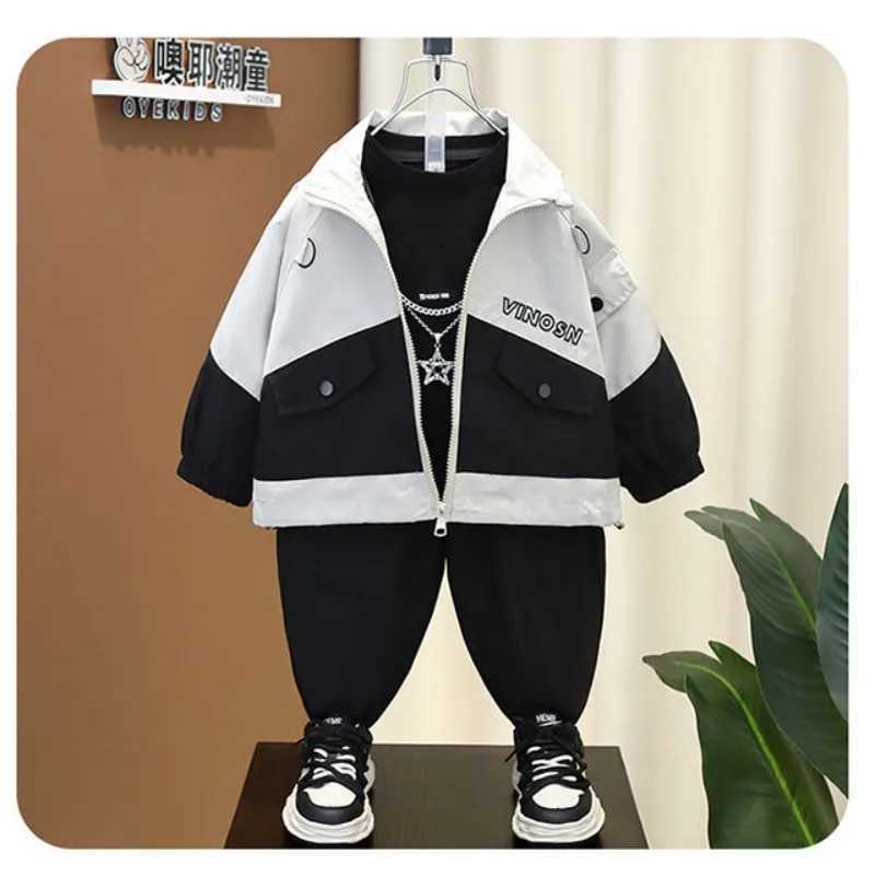 Kids Boy Clothing Set Spring Autumn Children Base Coat Pants 2Pcs Girl Sport Suit Toddler Kid Casual Outfit R250606