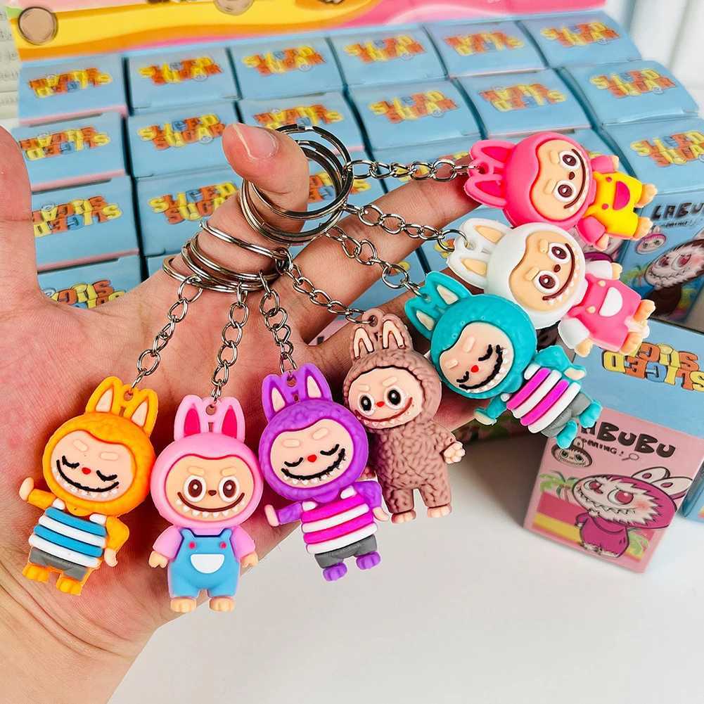 24PCS High Quality Labubu Capybara Exquisite And Fashionable Small Item Key Chain Blind Box Cartoon Characters Childrens Gift X250606