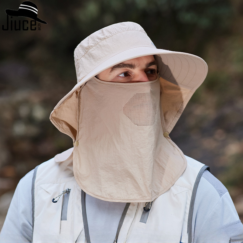 Summer New Quick-Dry Waterproof Face Mask Shawl Unisex Outdoor Protection Hiking Sun Hat