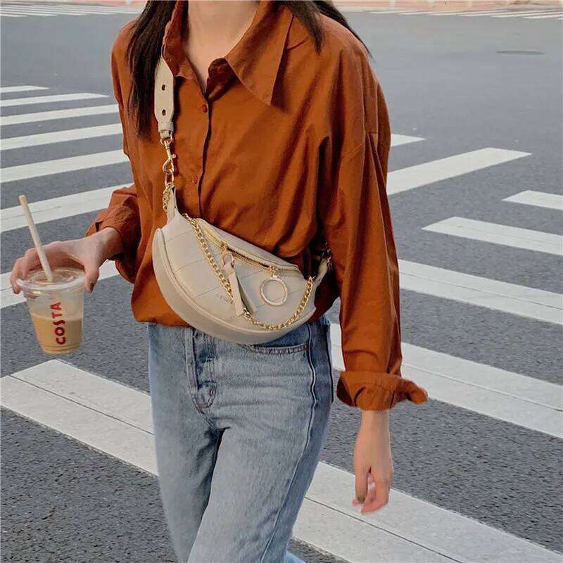 2025 New Women Crossbody Shoulder Bags Casual Designer Metal Chain Purse Tote Female Leather Clutch Chest Bag