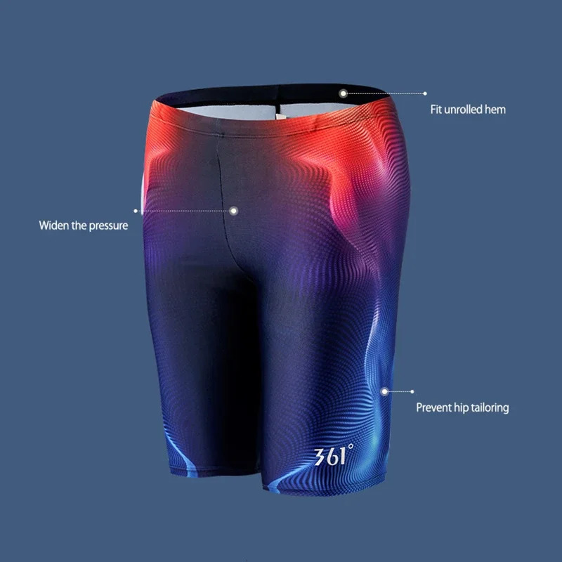 Men Swimsuit Endurance Athletic Training Quick Dry Swimsuit Racing Swimming Trunks Shorts Swimwear Men Swim Jammers 250530