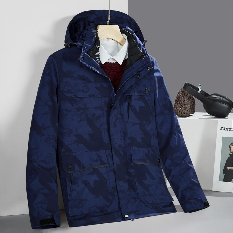 Ddmyoutdoor Group Purchase Outdoor Down Men s Camouflage Three In One Two Piece Set Detachable Winter Women s Mountaineering Jacket Jackets