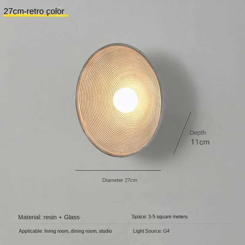 Modern Creative Led Resin Wall Light Fixture Living Room Bedroom Decoration Nordic Round Europe Luminaire Indoor Aisel Corridor Z250605