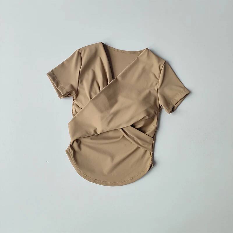 Yoga Clothing Design Top for Women in Summer Fashion Slim Short Sleeves Professional Pilates Skipping Rope Quick Drying Clothes