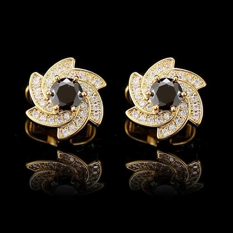 Zircon Creative Windmill Cufflinks Personalized Fashion Mens Womens French Shirts Tailcoat High End Accessories W250606