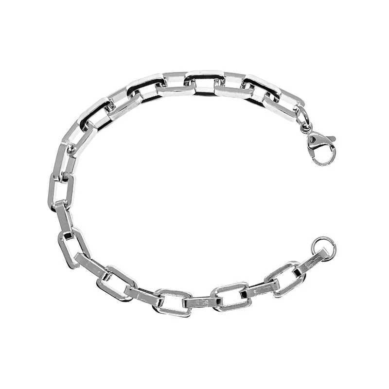 New 316L Stainless Steel Cable Square Chain Bracelet for Men Women IP Gold Plated Hip Hop Charm Solid Metal Jewelry Kpop Gift W250606