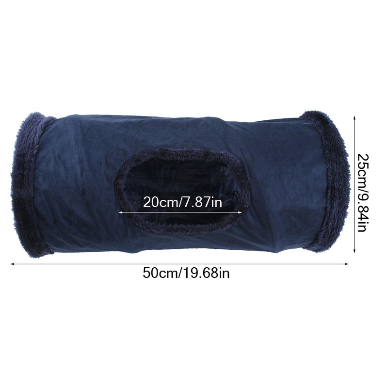 Collapsible Cat Winter Suede Tunnel for Puppy Rabbit Kitten Play Chase Hide Tunnel,Interactive Bedding Toy in 2 ways,3 ways