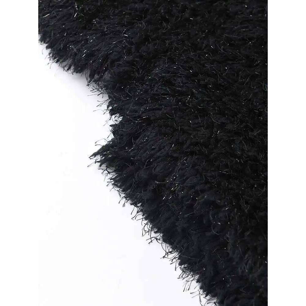 EAM Black Big Size Thick Warm Faux Fur Jacket New O-neck Long Sleeve Women Coat Fashion Tide Spring Autumn 2025 CPG1034